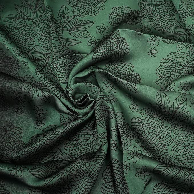 YOUR SMILE Silk Like Scarf Women's Fashion Pattern Large Square Satin Headscarf Headdress