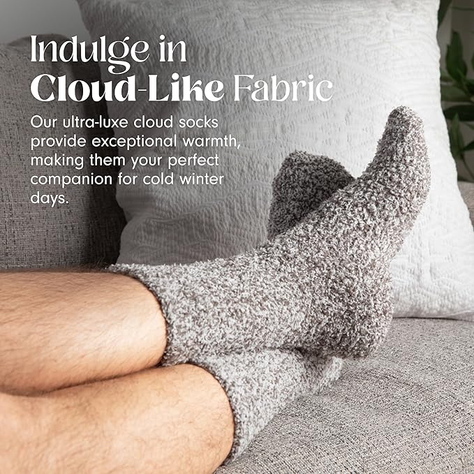 Unboxme Gifts Warm & Cozy Ultra-Luxe Cloud Sock for Women & Men - Super Soft Luxurious Fabric Sleep Socks