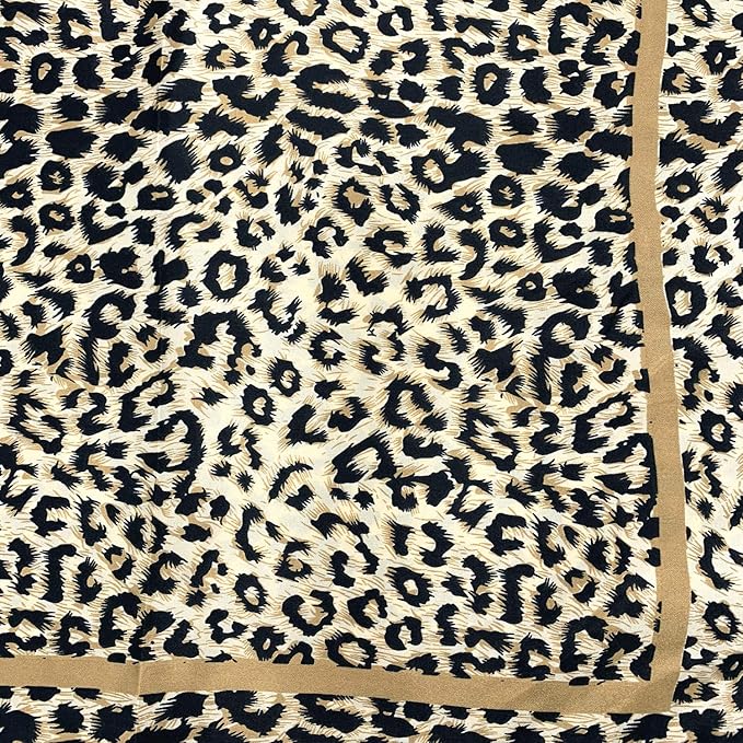 YOUR SMILE Silk Like Scarf Women's Fashion Pattern Large Square Satin Headscarf Headdress