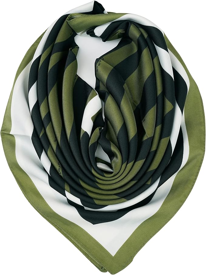 YOUR SMILE Silk Like Scarf Women's Fashion Pattern Large Square Satin Headscarf Headdress