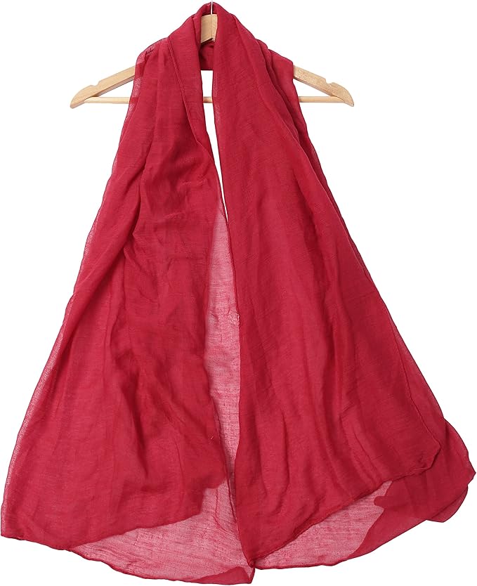 woogwin Women's Cotton Scarves Lady Light Soft Fashion Solid Scarf Wrap Shawl