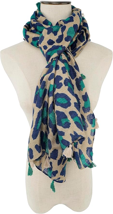 YOUR SMILE Large Boho Scarf for Women Lightweight Floral Printed Scarves Fall Winter Fashion Fringed Shawl wraps
