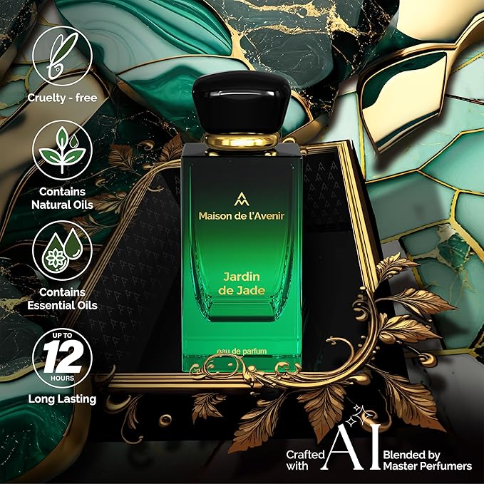 Maison de l'Avenir Jardin de Jade – AURA COLLECTION | Lush Fruity Floral Fragrance | Unisex Cologne & Perfume | Natural & Essential Oils | Eau de Parfum (36 Hours) | Made in UAE | 100ml / 3.4 fl. oz.