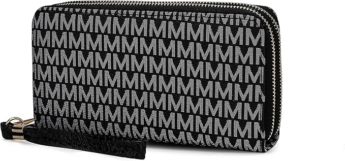 MKF Collection Wristlet Wallet for Women, Small Vegan Leather Credit Card Holder with Zipper Coin Pocket Wallet Purse Handbag By Mia K