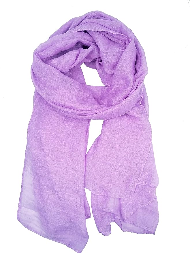woogwin Women's Cotton Scarves Lady Light Soft Fashion Solid Scarf Wrap Shawl
