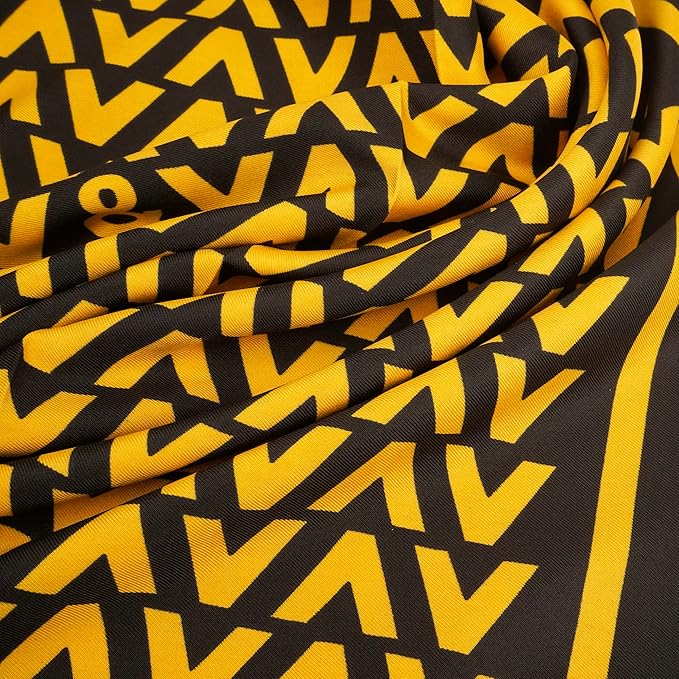 YOUR SMILE Silk Like Scarf Women's Fashion Pattern Large Square Satin Headscarf Headdress