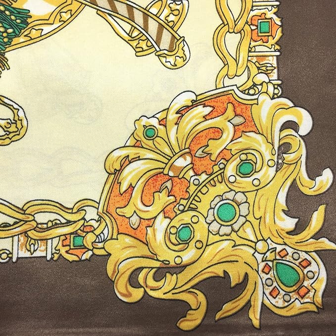YOUR SMILE Silk Like Scarf Women's Fashion Pattern Large Square Satin Headscarf Headdress
