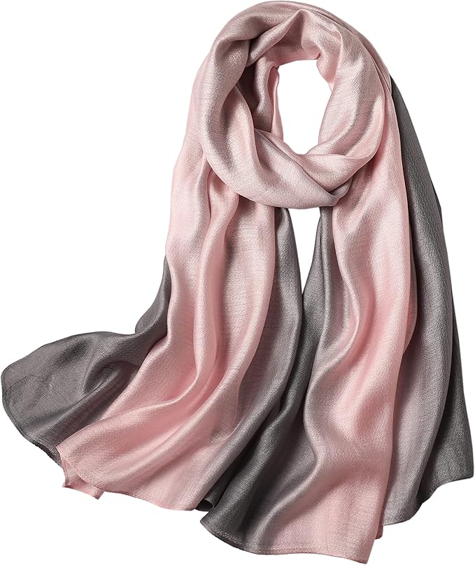 WINCESS.YU Women Gradient Scarf Long Shawls and Wraps Fashion Plain Pashmina Formal Scarf