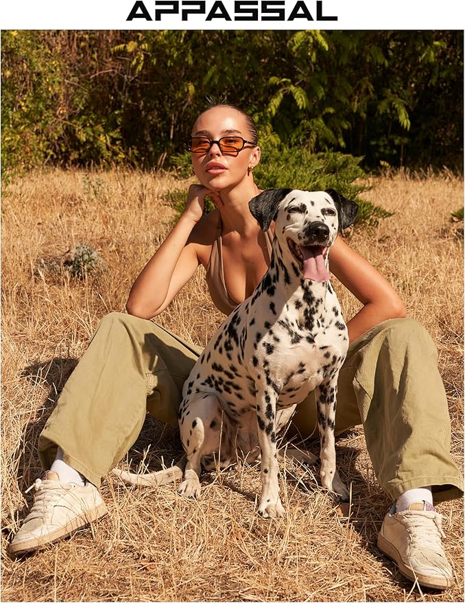Retro Rectangular Sunglasses for Women Vintage Fashion Trendy Funny Small 90s Square Sunnies 2025 AP3698
