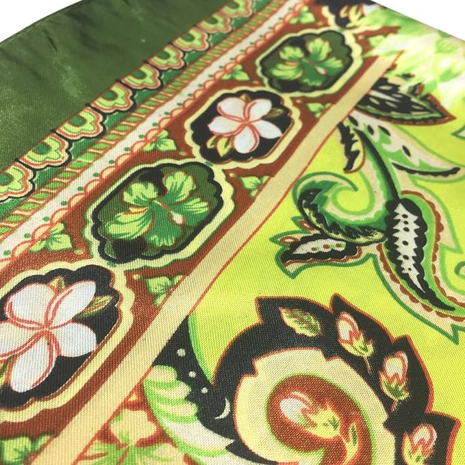 YOUR SMILE Silk Like Scarf Women's Fashion Pattern Large Square Satin Headscarf Headdress