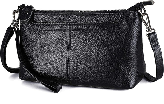 befen Genuine Leather Wristlet Clutch Wallet Purses Small Crossbody Bags for Women with RFID Blocking Card Slots