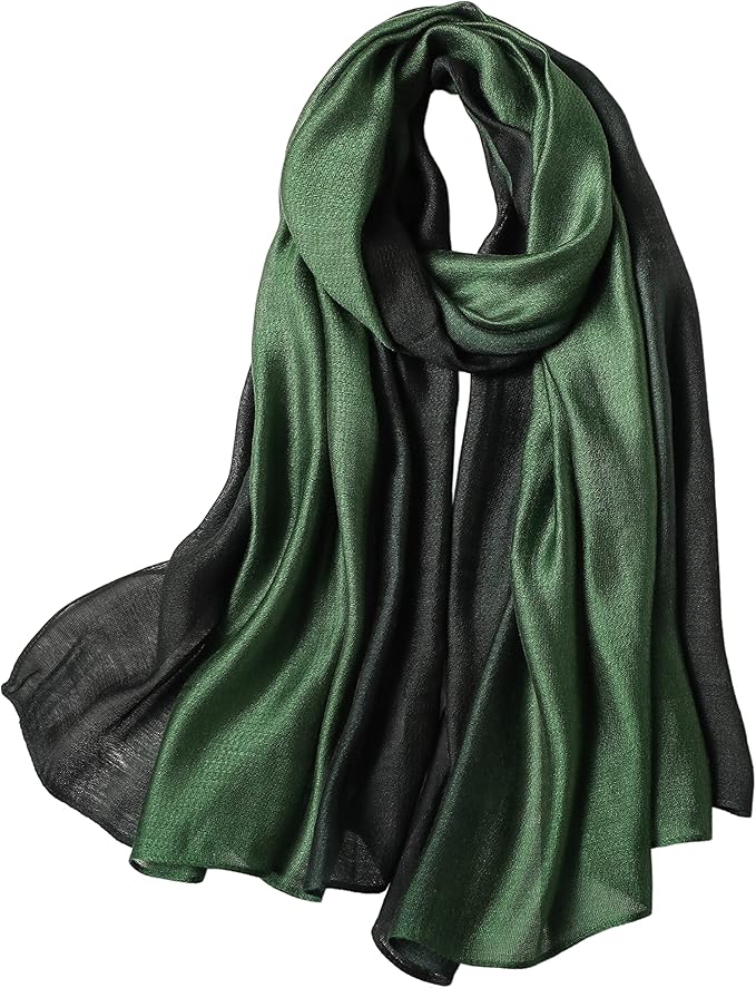 WINCESS.YU Women Gradient Scarf Long Shawls and Wraps Fashion Plain Pashmina Formal Scarf