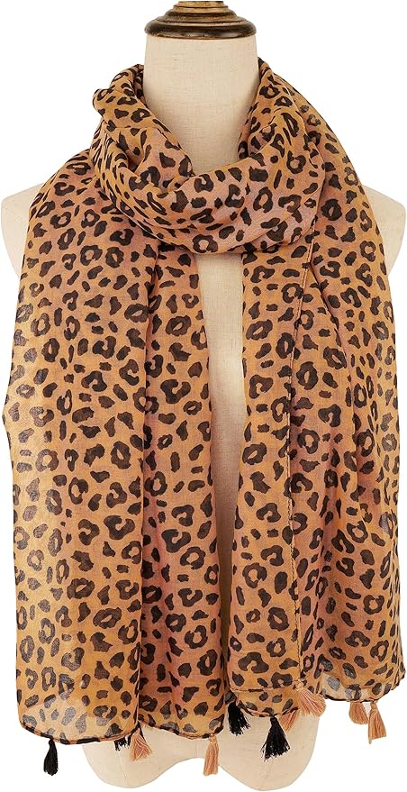YOUR SMILE Large Boho Scarf for Women Lightweight Floral Printed Scarves Fall Winter Fashion Fringed Shawl wraps