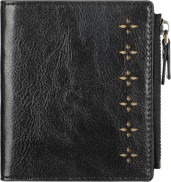 Lavemi Ultra Thin Small Compact Leather Womens Girls Wallets RFID Blocking Credit Card Holder for Women