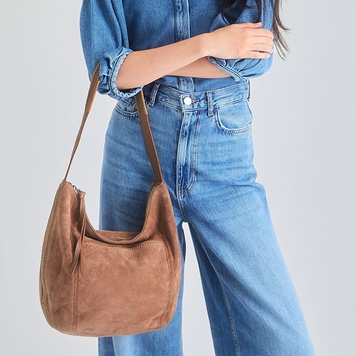 The Sak Sequoia Hobo Bag - Premium Large Leather Women's Handbag for Everyday & Travel - Durable Purse With Zipper Pocket