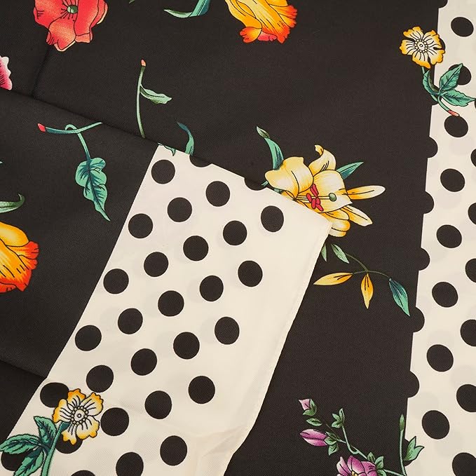 YOUR SMILE Silk Like Scarf Women's Fashion Pattern Large Square Satin Headscarf Headdress