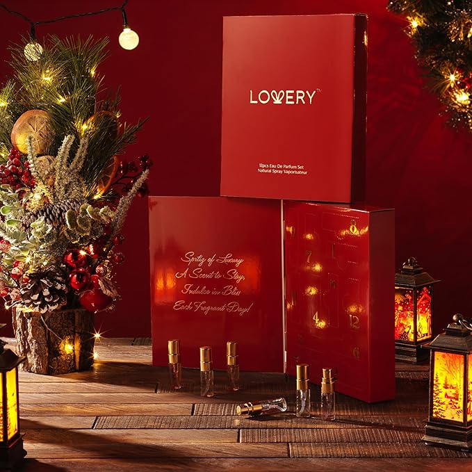 Christmas Perfume Sampler, 12pc Fragrance Set for Travel - Birthday Gifts for Mom, Floral Perfume Samplers for Her and Him