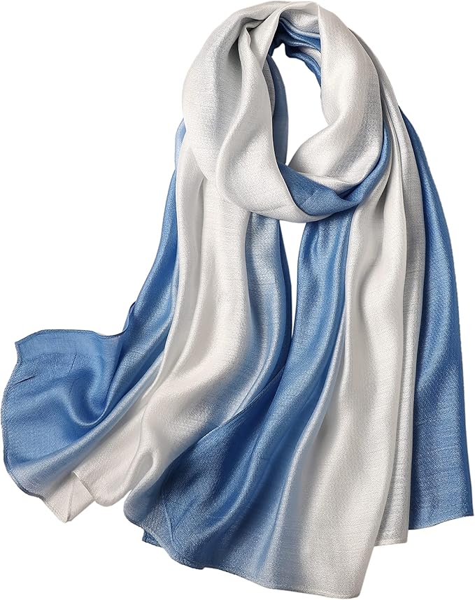 WINCESS.YU Women Gradient Scarf Long Shawls and Wraps Fashion Plain Pashmina Formal Scarf