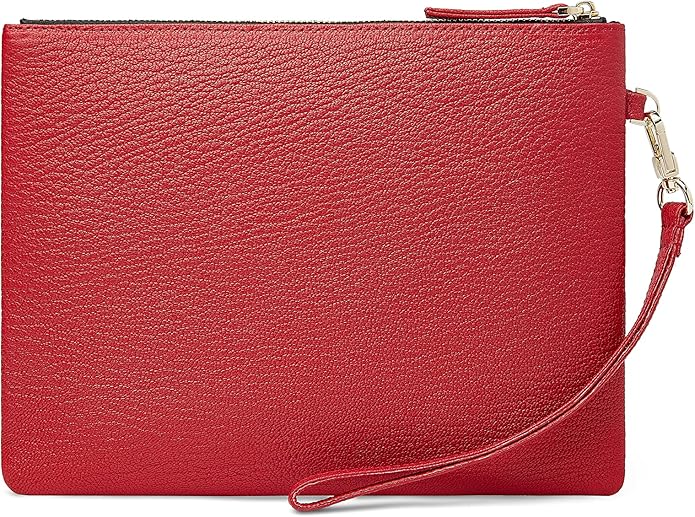 DORIS&JACKY Lambskin Leather Wristlet Clutch Purse for Women Soft Designer Slim Cell Phone Pouch Bag with Detachable Strap