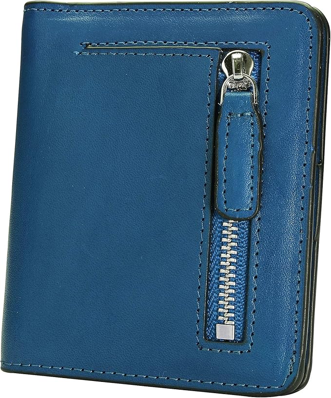 AINIMOER Small Leather Wallet for Women, Ladies Credit Card Holder RFID Blocking Women's Mini Bifold Pocket Purse