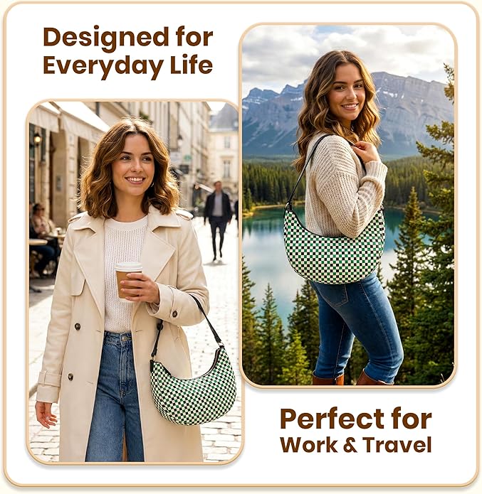 Handmade Woven Genuine Leather Bag, Premium Quality, Crossbody Purse & Hobo Handbag, Diagonal Pattern, 11.81x3.94x9.06 Inches
