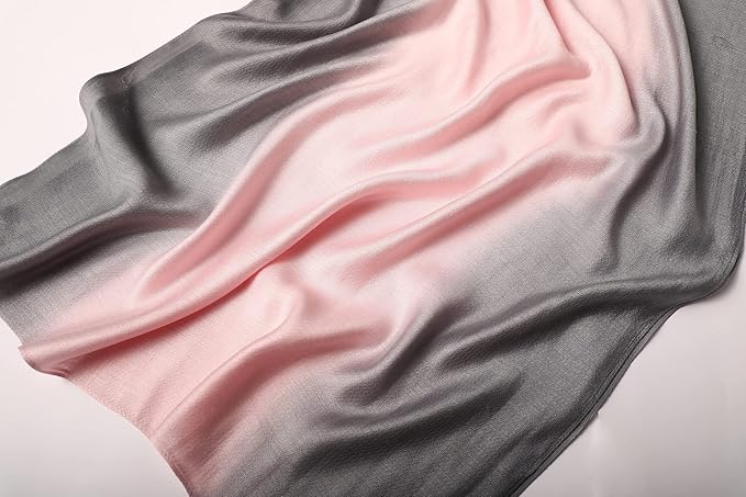 WINCESS.YU Women Gradient Scarf Long Shawls and Wraps Fashion Plain Pashmina Formal Scarf