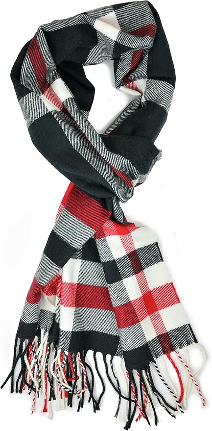 Plum Feathers Super Soft Luxurious Cashmere Feel unisex for Men and Women Winter Scarf