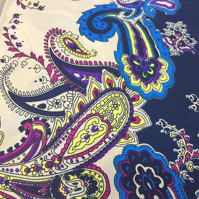 YOUR SMILE Silk Like Scarf Women's Fashion Pattern Large Square Satin Headscarf Headdress