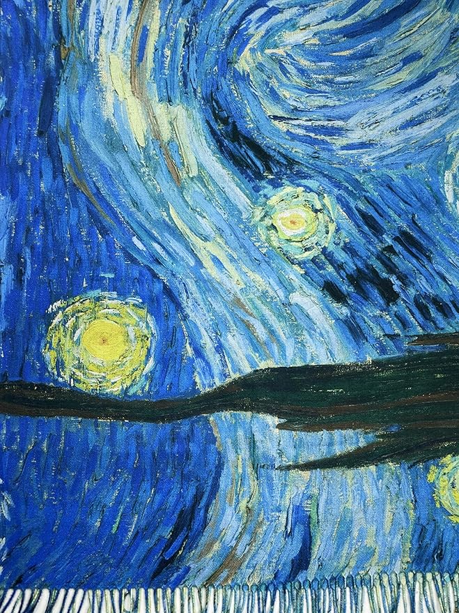 VENVSBEE Van Gogh Art Print Scarf for Women Best Gift Soft Warm Shawl Wrap Pashmina Rave