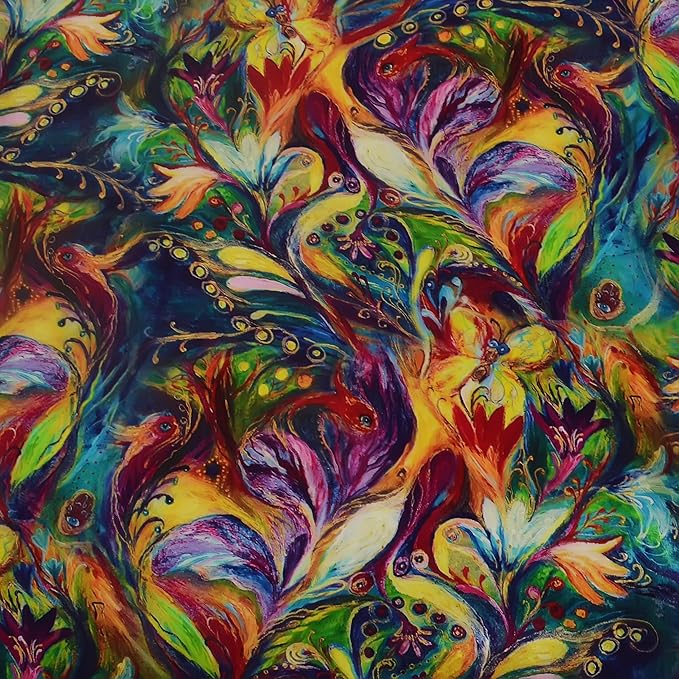 100% Mulberry Silk Scarf for Women Neck Oblong Headscarves Long Floral Print Lightweight Silk Wraps Shawls 67"*20"