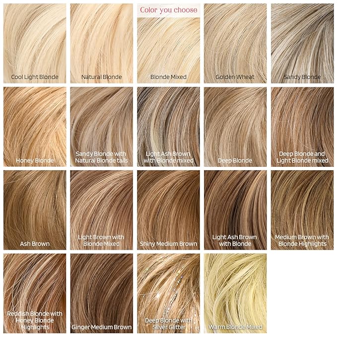 HOOJIH Messy Bun Hair Piece, Super Long Tousled Updo Hair Bun Extensions Wavy Hair Wrap Ponytail Hairpieces Scrunchies with Elastic Hair Band for Women HB007 Grace - Blonde Mixed