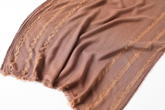 WINCESS.YU Women Gradient Scarf Long Shawls and Wraps Fashion Plain Pashmina Formal Scarf