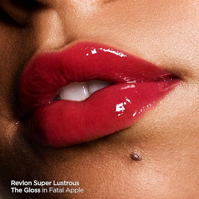 REVLON Super Lustrous Lip Gloss, Non-Sticky, Hydrating, High Shine Finish, 215 Super Natural, 0.13 oz (Pack of 2)