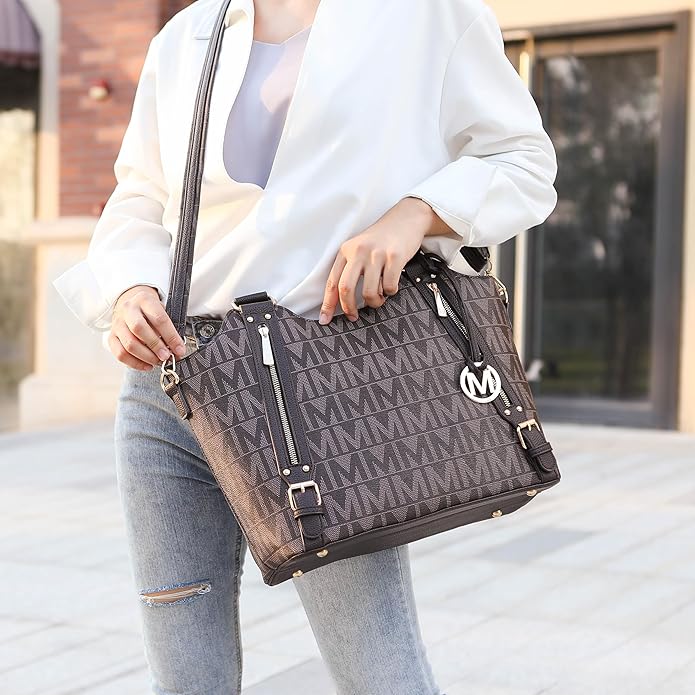 MKF Collection Tote Bag for Women Vegan Leather Shoulder Bag – Top-Handle Purse, Ladies Handbag by Mia K