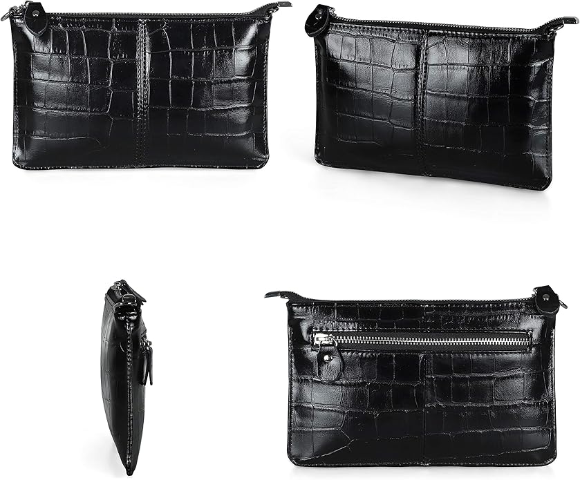 befen Genuine Leather Wristlet Clutch Wallet Purses Small Crossbody Bags for Women with RFID Blocking Card Slots