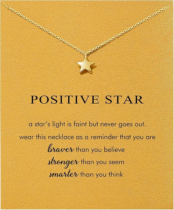 Baydurcan Dainty Gold Necklace for women - 14K Gold Plated Pendant Necklaces Gifts for Friends Sister Mother, Birthday, Christmas, Graduation, Inspirational Gifts