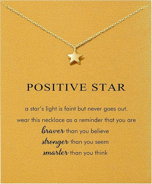 Baydurcan Dainty Gold Necklace for women - 14K Gold Plated Pendant Necklaces Gifts for Friends Sister Mother, Birthday, Christmas, Graduation, Inspirational Gifts
