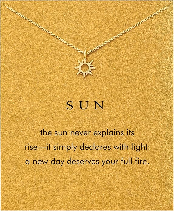 Baydurcan Dainty Gold Necklace for women - 14K Gold Plated Pendant Necklaces Gifts for Friends Sister Mother, Birthday, Christmas, Graduation, Inspirational Gifts