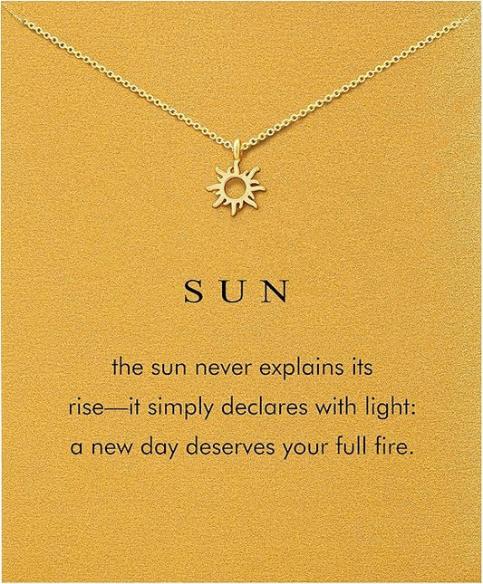 Baydurcan Dainty Gold Necklace for women - 14K Gold Plated Pendant Necklaces Gifts for Friends Sister Mother, Birthday, Christmas, Graduation, Inspirational Gifts