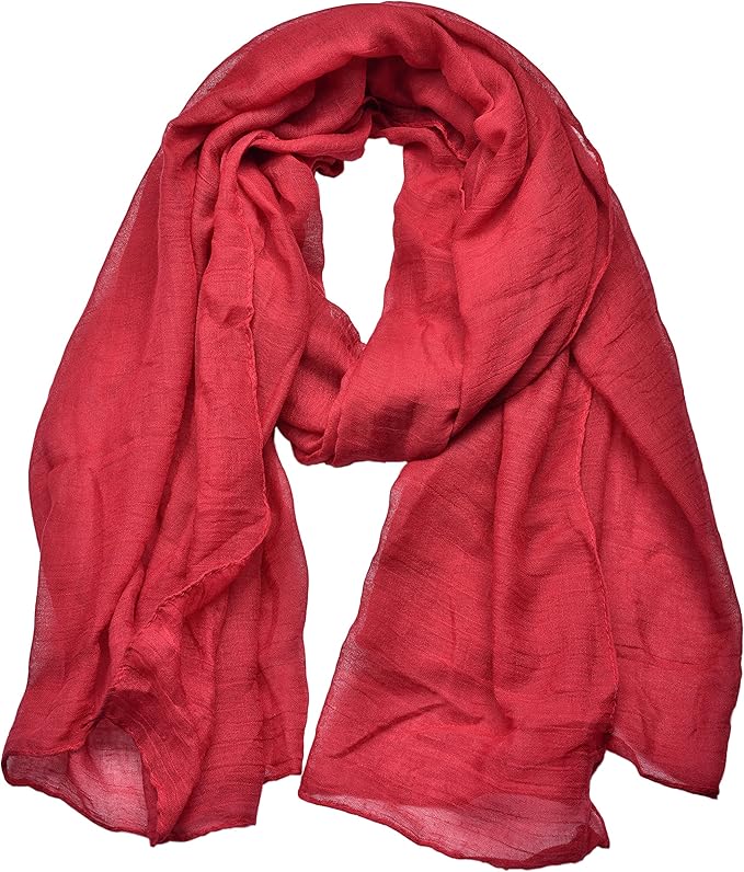woogwin Women's Cotton Scarves Lady Light Soft Fashion Solid Scarf Wrap Shawl