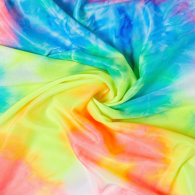 KISS COLORS & CARE Soft Satin Wrap Scarf - Tie Dye, Fashionable Multi-Purpose, Premium Hair Scarf for Minimizing Frizz, Chic & Comfortable, Preventing Breakage & Securing a Variety of Hair Styles