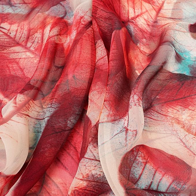 YOUR SMILE Ladies/Women's Lightweight Floral Print/Solid Color mixture Shawl Scarf For Spring Summer season