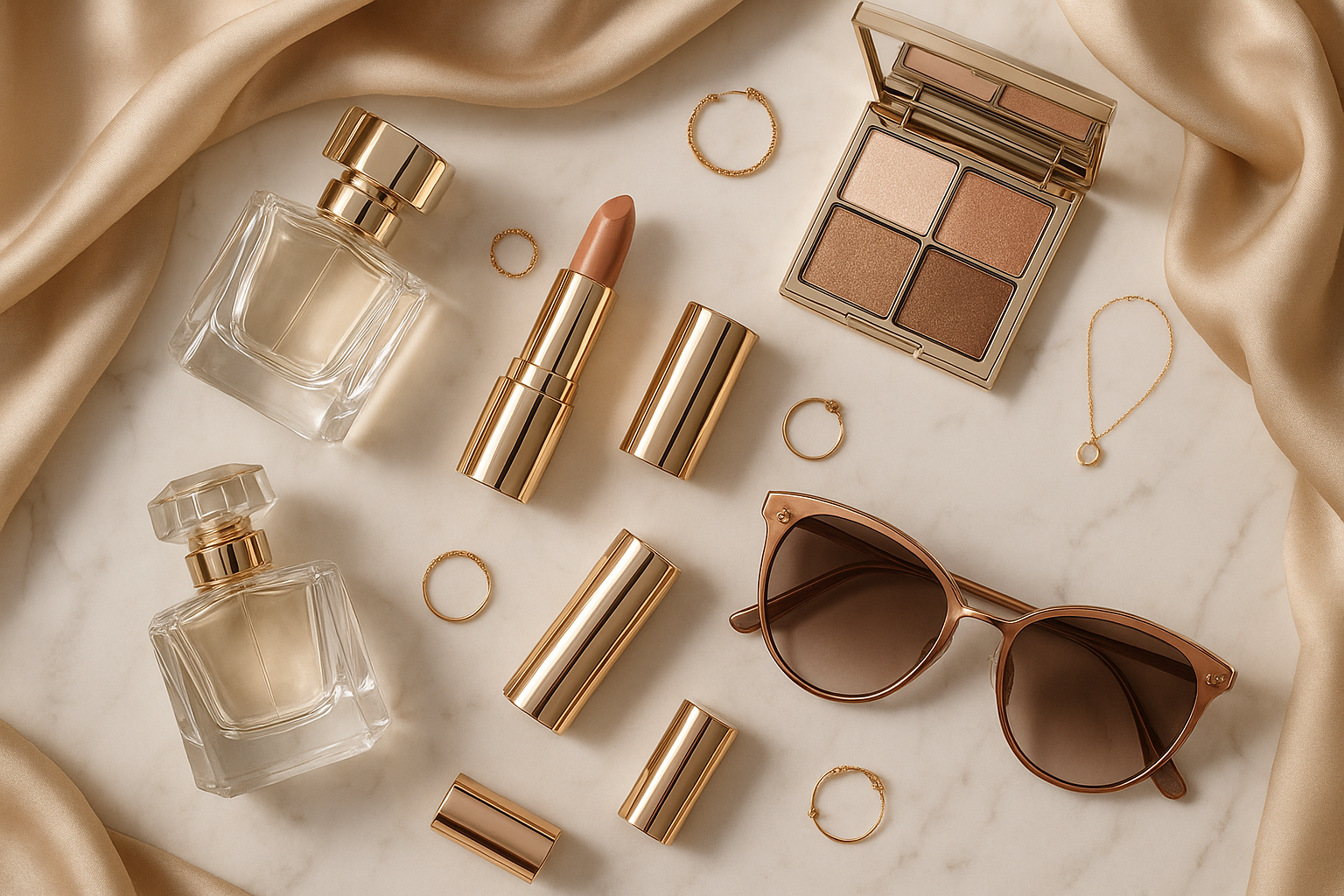 perfume, cosmetics, and accessories